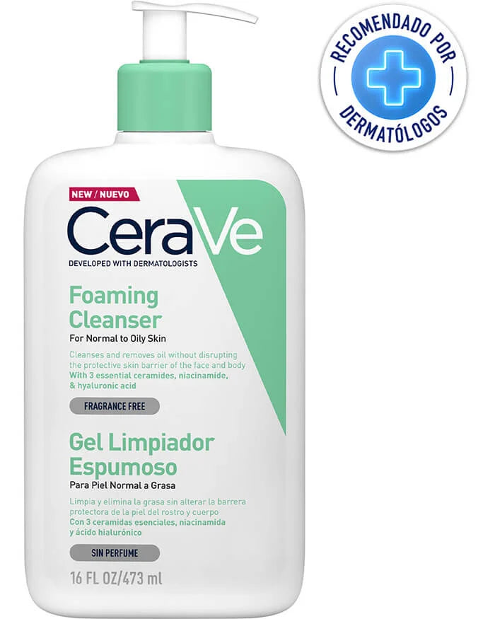 CERAVE Gel limpiador espumoso para el rostro