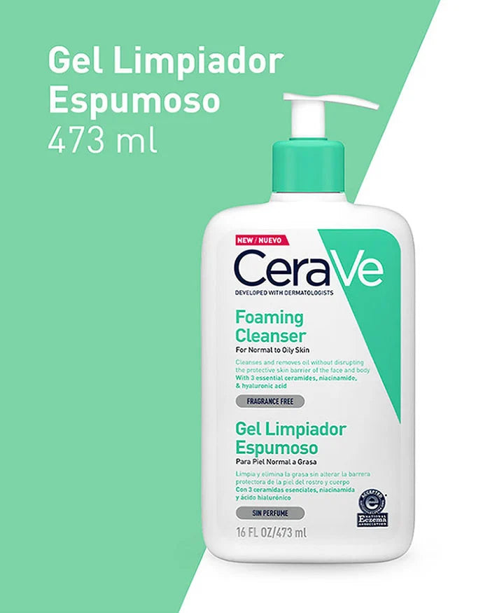CERAVE Gel limpiador espumoso para el rostro