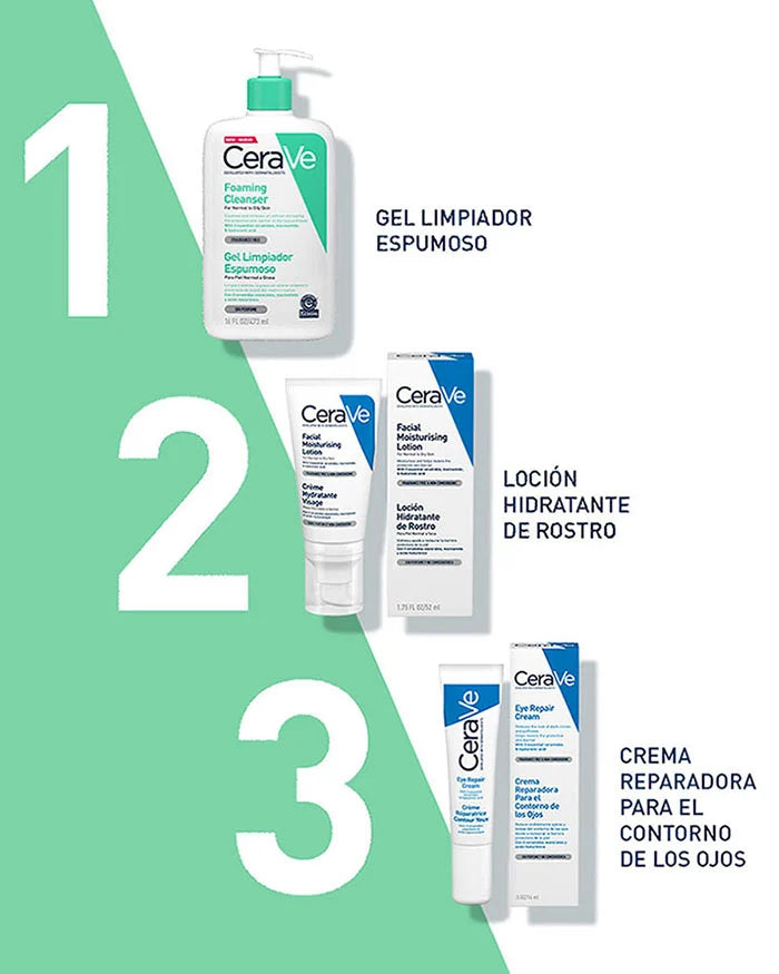 CERAVE Gel limpiador espumoso para el rostro