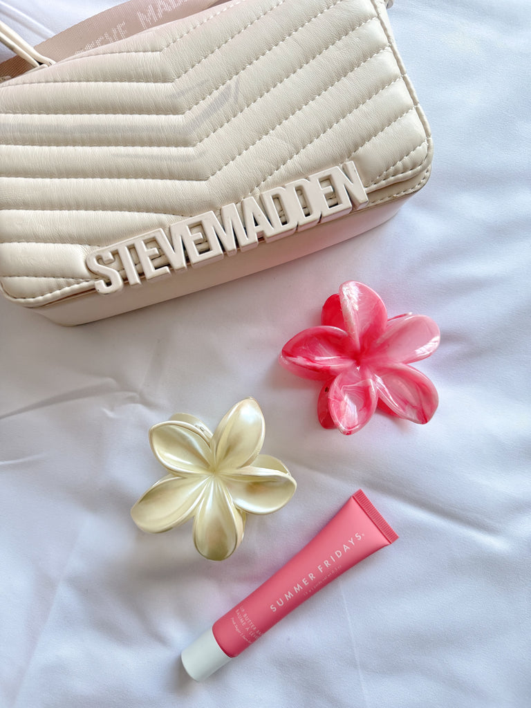 HAIR CLIP FLOWER - PINZA CREMA