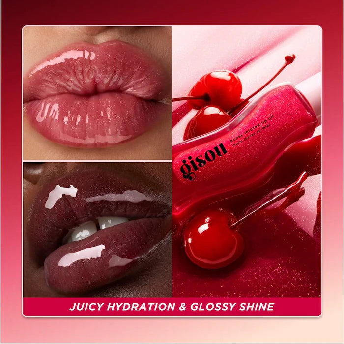 Cherry On The Cake Honey Infused Hydrating Lip Oil - Gisou