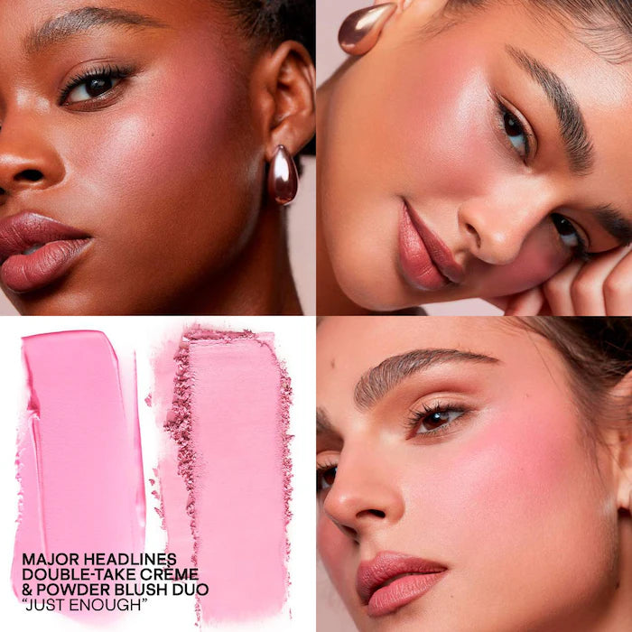 Rubor Major Headlines Double-Take Crème & Powder Blush Duo Just Enought - PATRICK TA