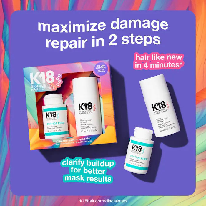 K18 Biomimetic Hairscience  Ultimate Reset + Repair Hair Mask and Shampoo Value Set
