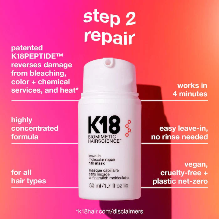 K18 Biomimetic Hairscience  Ultimate Reset + Repair Hair Mask and Shampoo Value Set