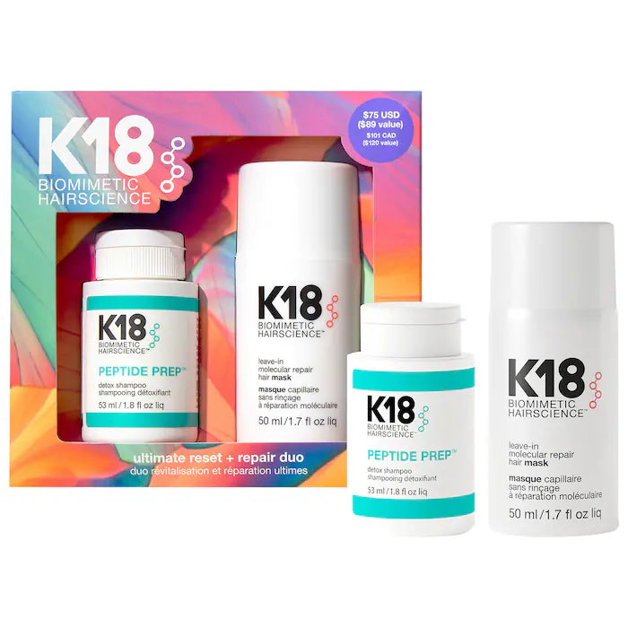 K18 Biomimetic Hairscience  Ultimate Reset + Repair Hair Mask and Shampoo Value Set