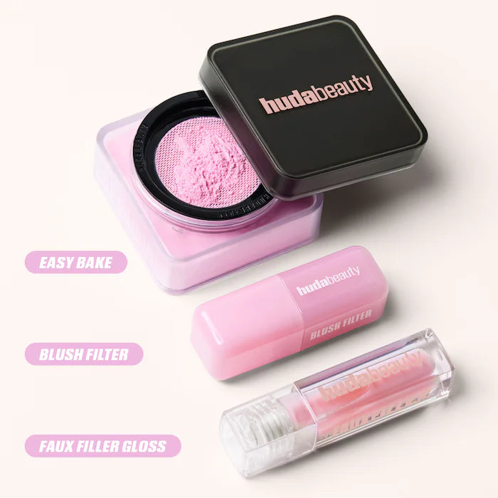 PRE-VENTA  HUDA BEAUTY  - Easy Bake Blurring Loose Baking & Setting Powder Tono Ube Birthday Cake