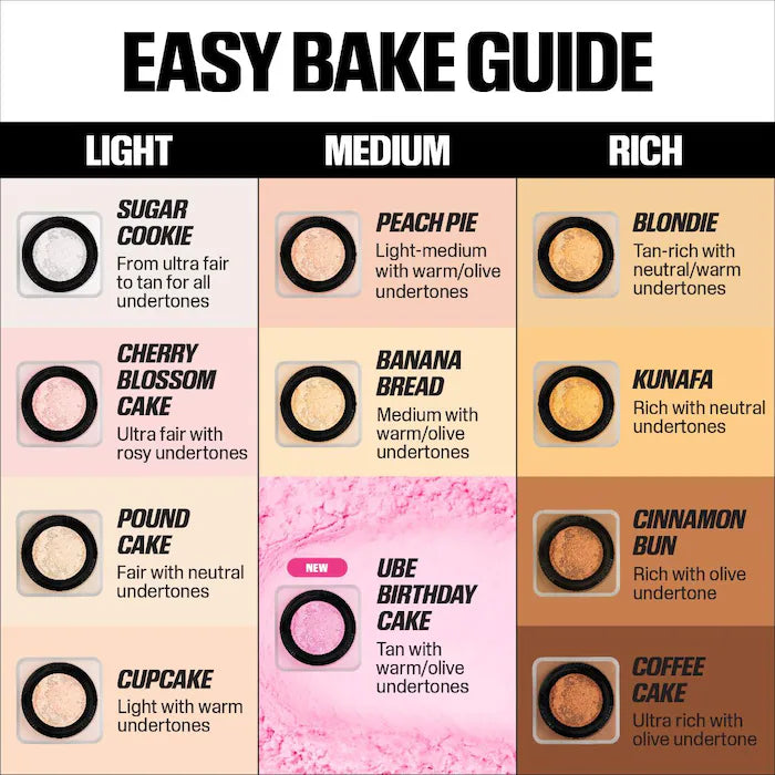 PRE-VENTA  HUDA BEAUTY  - Easy Bake Blurring Loose Baking & Setting Powder Tono Ube Birthday Cake