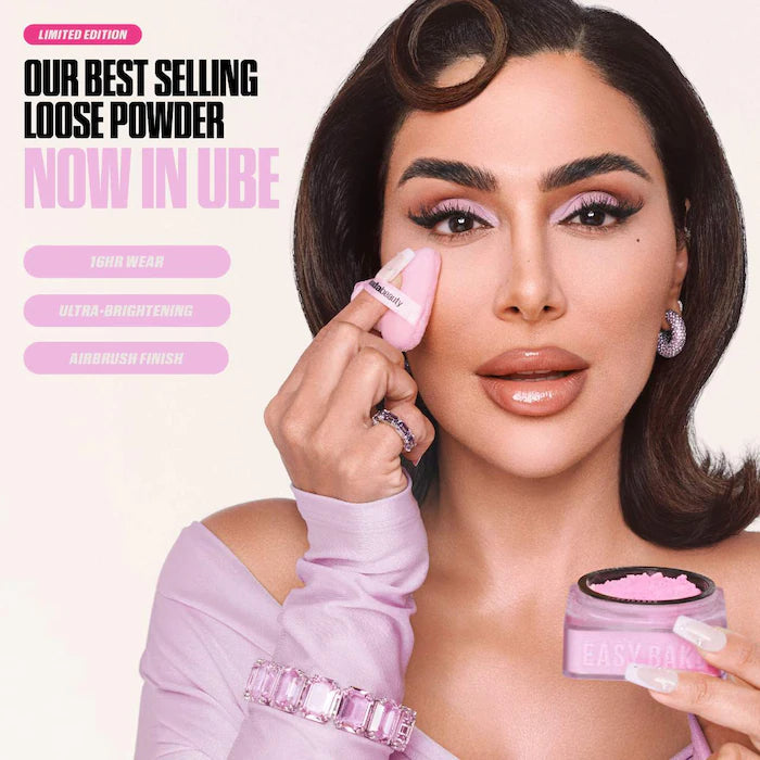PRE-VENTA  HUDA BEAUTY  - Easy Bake Blurring Loose Baking & Setting Powder Tono Ube Birthday Cake