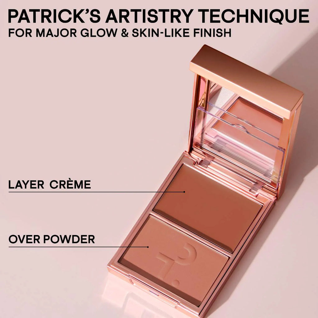 PATRICK TA  Major Headlines Double-Take Crème & Powder Blush Duo Bronzer Tono She's So LA