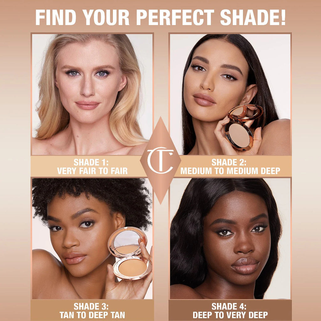Polvo Compacto Airbrush Flawless Finish Refillable Setting Powder - Charlotte Tilbury