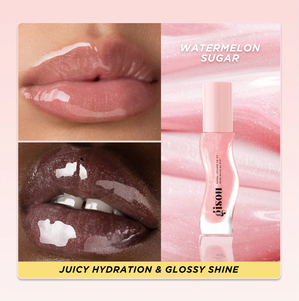 Watermelon Sugar Honey Infused Hydrating Lip Oil - GISOU