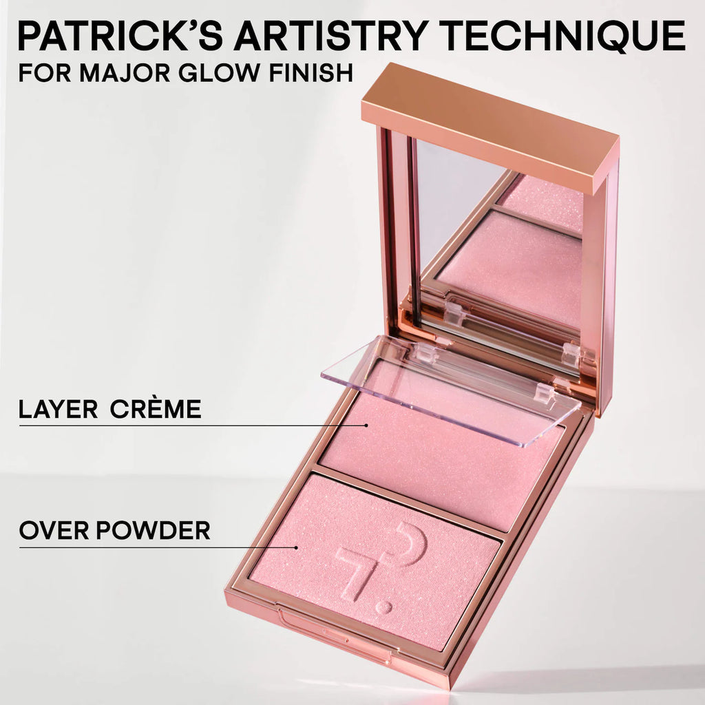 Major Glow Creme & Powder Light Reflecting Translucent Highlighter Duo  – PATRICK TA