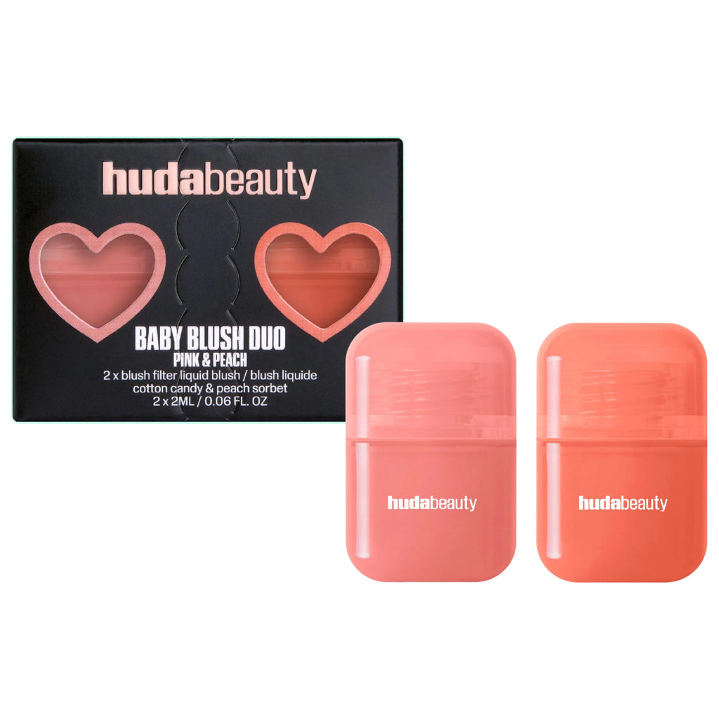PRE-VENTA HUDA BEAUTY  Mini Baby Blush Duo Set - Cotton Candy and Peach Sorbet
