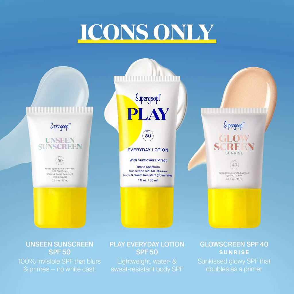 PRE-VENTA Supergoop!  Icons Only SPF Bestseller Kit